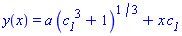 y(x) = a*(c__1^3+1)^(1/3)+x*c__1