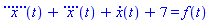 pre(diff(x(t), t)+diff(diff(diff(diff(x(t), t), t), t), t)+diff(diff(diff(diff(diff(diff(x(t), t), t), t), t), t), t)+7 = f(t))