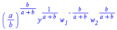 (a/b)^(b/(a+b))*y^(1/(a+b))*w__1^(-b/(a+b))*w__2^(b/(a+b))