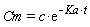 Cm = c*exp(-Ka*t)