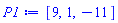 [9, 1, -11]
