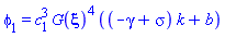 phi[1] = c[1]^3*G(xi)^4*((-gamma+sigma)*k+b)