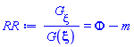 (diff(G(xi), xi))/G(xi) = Phi-m