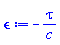 -tau/c