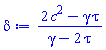 (2*c^2-gamma*tau)/(gamma-2*tau)