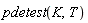 pdetest(K, T)
