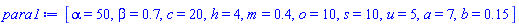 [alpha = 50, beta = .7, c = 20, h = 4, m = .4, o = 10, s = 10, u = 5, a = 7, b = .15]