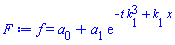 f(x, t) = a[0]+a[1]*exp(-t*k[1]^3+x*k[1])
