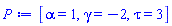 [alpha = 1, gamma = -2, tau = 3]