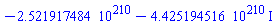 -0.2521917484e211-0.4425194516e211*I