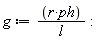 g := r*ph/l