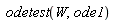 odetest(W, ode1)