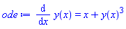 diff(y(x), x) = x+y(x)^3