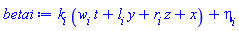 k[i]*(t*w[i]+y*l[i]+z*r[i]+x)+eta[i]
