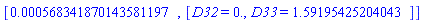[0.568341870143581197e-3, [D32 = HFloat(0.0), D33 = HFloat(1.5919542520404282)]]