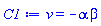 v = -alpha*beta