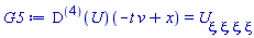 ((D@@4)(U))(-t*v+x) = diff(diff(diff(diff(U(xi), xi), xi), xi), xi)
