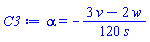 alpha = -(1/120)*(3*v-2*w)/s