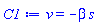 v = -beta*s