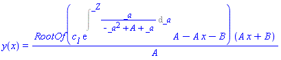 y(x) = RootOf(c__1*exp(Intat(_a/(-_a^2+A+_a), _a = _Z))*A-A*x-B)*(A*x+B)/A