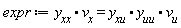 expr := y__xx.v__x = y__xu.y__uu.v__u