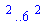 `Â `^2 .. 6*`Â `^2