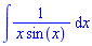 int(1/(x*sin(x)), x)