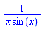 1/(x*sin(x))