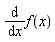 diff(f(x), x)