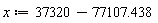 x := 37320-77107.438
