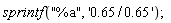 sprintf("%a", '.65/(.65)')