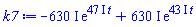 -(630*I)*exp((47*I)*t)+(630*I)*exp((43*I)*t)