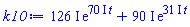 (126*I)*exp((70*I)*t)+(90*I)*exp((31*I)*t)