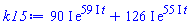 (90*I)*exp((59*I)*t)+(126*I)*exp((55*I)*t)