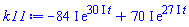 -(84*I)*exp((30*I)*t)+(70*I)*exp((27*I)*t)