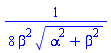 (1/8)/(beta^2*(alpha^2+beta^2)^(1/2))