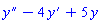 diff(diff(y(t), t), t)-4*(diff(y(t), t))+5*y(t)