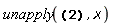 unapply(ln(sinh(x)), x)