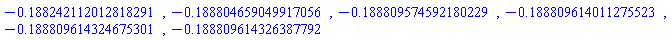 -.188242112012818291, -.188804659049917056, -.188809574592180229, -.188809614011275523, -.188809614324675301, -.188809614326387792