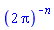 (2*Pi)^(-n)