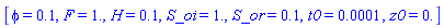 [phi = .1, F = 1., H = .1, S_oi = 1., S_or = .1, t0 = 0.1e-3, z0 = 0.]
