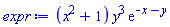 (x^2+1)*y^3*exp(-x-y)