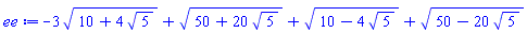 -3*(10+4*5^(1/2))^(1/2)+(50+20*5^(1/2))^(1/2)+(10-4*5^(1/2))^(1/2)+(50-20*5^(1/2))^(1/2)