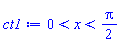 0 < x and x < (1/2)*Pi