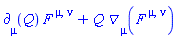 Physics:-d_[mu](Q(r), [X])*F[`~mu`, `~nu`]+Q(r)*Physics:-D_[mu](F[`~mu`, `~nu`], [X])