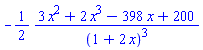 -(1/2)*(3*x^2+2*x^3-398*x+200)/(1+2*x)^3