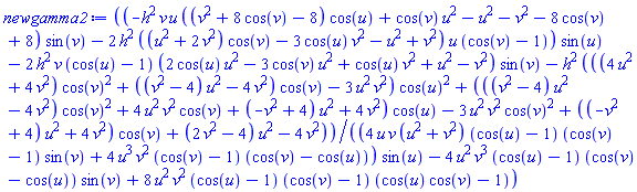 ((-h^2*v*u*((v^2+8*cos(v)-8)*cos(u)+cos(v)*u^2-u^2-v^2-8*cos(v)+8)*sin(v)-2*h^2*((u^2+2*v^2)*cos(v)-3*cos(u)*v^2-u^2+v^2)*u*(cos(v)-1))*sin(u)-2*h^2*v*(cos(u)-1)*(2*cos(u)*u^2-3*cos(v)*u^2+cos(u)*v^2+u^2-v^2)*sin(v)-h^2*(((4*u^2+4*v^2)*cos(v)^2+((v^2-4)*u^2-4*v^2)*cos(v)-3*u^2*v^2)*cos(u)^2+(((v^2-4)*u^2-4*v^2)*cos(v)^2+4*u^2*v^2*cos(v)+(-v^2+4)*u^2+4*v^2)*cos(u)-3*u^2*v^2*cos(v)^2+((-v^2+4)*u^2+4*v^2)*cos(v)+(2*v^2-4)*u^2-4*v^2))/((4*u*v*(u^2+v^2)*(cos(u)-1)*(cos(v)-1)*sin(v)+4*u^3*v^2*(cos(v)-1)*(cos(v)-cos(u)))*sin(u)-4*u^2*v^3*(cos(u)-1)*(cos(v)-cos(u))*sin(v)+8*u^2*v^2*(cos(u)-1)*(cos(v)-1)*(cos(u)*cos(v)-1))