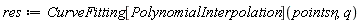 res := CurveFitting[PolynomialInterpolation](`points&eta;`, q)