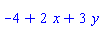-4+2*x+3*y