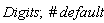 Digits
